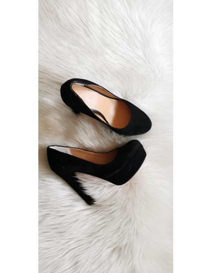Pantofi piele naturala Livi  PIELE INTOARSA negru   - PE STOC 