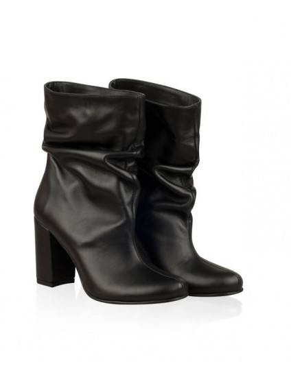 Botine Dama Piele Naturala Fronsate Casual N59 -pe stoc 