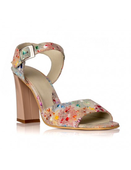 Sandale dama piele Multicolor Bej Yasmin V8 - Orice culoare