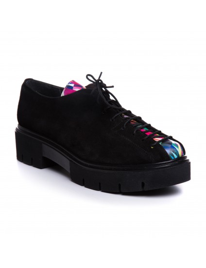 Pantofi Talpa Bocanc Piele Negru/Color  V70 - orice culoare
