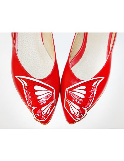 Pantofi Pictati Manual Red Butterfly - Orice culoare