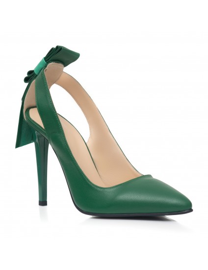 Pantofi Stiletto Ria C15 Piele Verde  - orice culoare
