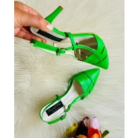 Pantofi Piele Verde Decupat Spate C97 - orice culoare