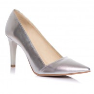 Pantofi Stiletto P14 piele argintiu  - orice culoare