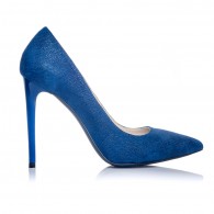 Pantofi Stiletto Piele Albastru Electric S4 - orice culoare