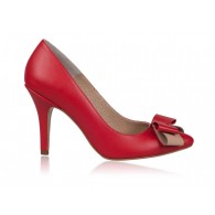 Pantofi Stiletto Piele Rosu Funda Chic N20 - orice culoare