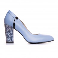 Pantofi Piele Bleu Comod Chic T90 - orice culoare
