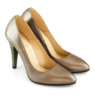 Pantofi Dama Stiletto Piele Bronz D17- orice culoare