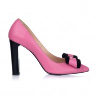Pantofi Stiletto Toc Gros Denis Roz S5 - orice culoare