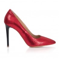 Pantofi Stiletto Rosu Piele Glam T34  - orice culoare