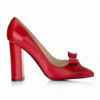 Pantofi Stiletto Toc Gros Rosu S1 - orice culoare