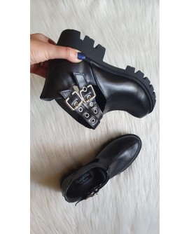 Pantofi Piele Negru/GalbenTalpa Bocanc Aida V15   - orice culoare