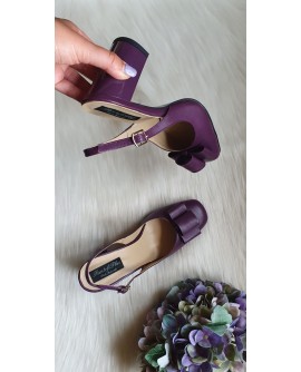Pantofi Chic Madame decupat Piele Lila- disponibili pe orice culoare