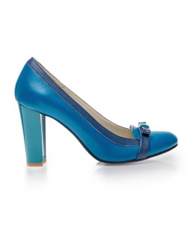 Pantofi dama piele office Albastru V18 - orice culoare