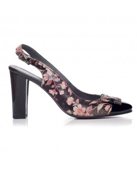 Pantofi office decupat piele Floral V16 - orice culoare