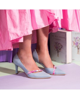 Pantofi Stiletto Piele Bleu Alda C52 - orice culoare