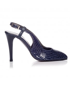 Pantofi Stiletto decupat piele Bleumarin V5  - orice culoare