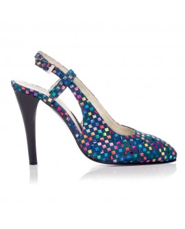 Pantofi Stiletto decupat piele Mozaic V5  - orice culoare