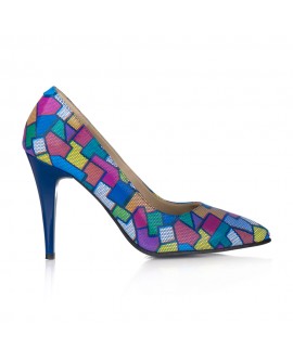 Pantofi Stiletto Pile Multicolor Emma V28 - orice culoare