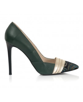 Pantofi Stiletto Piele Verde Amelia S8  - orice culoare