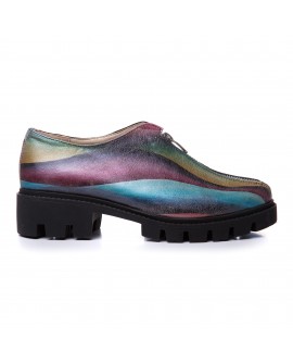 Pantofi Talpa Joasa Piele Color Zipper V29 - orice culoare