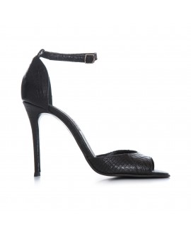 Sandale Elegante Piele Croco Negru L4 - orice culoare