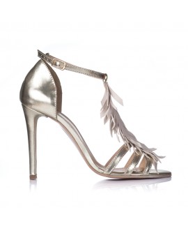 Sandale Dama Piele Argintiu Samantha F17 - orice culoare