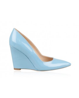 Pantofi Piele Cu Platforma Bleu N20 - Orice Culoare