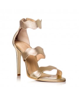Sandale Dama Piele Auriu Onduleu F26 - orice culoare