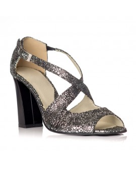 Sandale dama piele model Moni Argintiu - Orice culoare