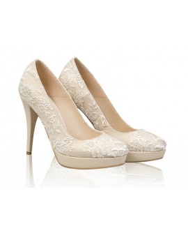 Pantofi mireasa N43 White Lace - orice culoare