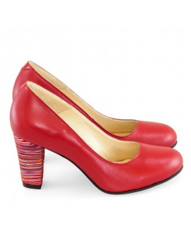 Pantofi Piele Rosu Office Chic D22 - orice culoare