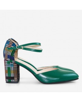 Pantofi Piele Verde Comod Style D59  - orice culoare