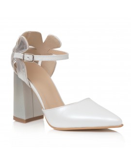 Pantofi Piele Ivory/Argintiu Lady C40 - orice culoare