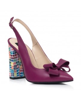 Pantofi Dama Piele Mov/Multicolor Arya S22- orice culoare