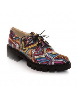 Pantofi Piele Color Tala Joasa Renya V49  - orice culoare