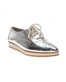 Pantofi piele Oxford Varf ascutit Argintiu V2  - orice culoare