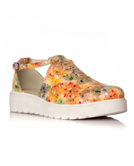 Pantofi piele Flower Oxford Decupat V21 - orice culoare