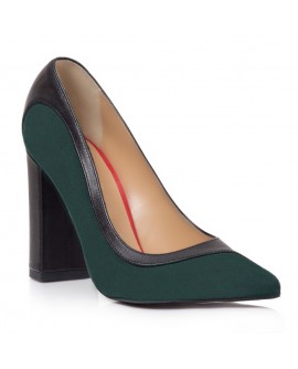 Pantofi Piele Verde Inchis Aisha T29 - Orice Culoare