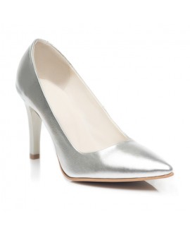 Pantofi Stiletto  Piele Argintiu C8  - orice culoare