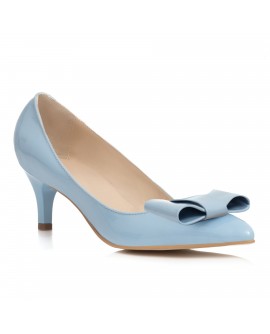 Pantofi Mini Stiletto Funda Piele Bleu C62- orice culoare