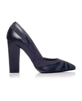 Pantofi Stiletto Toc Gros V1 Bleumarin  - orice culoare