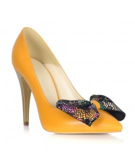Pantofi Stiletto Piele Galben Funda Multicolora L33 - orice culoare
