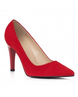 Pantofi Stiletto  Piele Rosu C8  - orice culoare