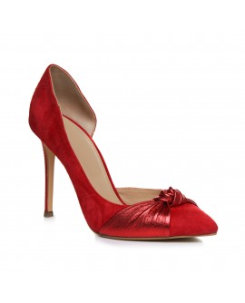 Pantofi Stiletto Piele Intoarsa Rosu Maelle L45 - orice culoare