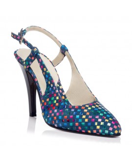 Pantofi Stiletto decupat piele Mozaic V5  - orice culoare