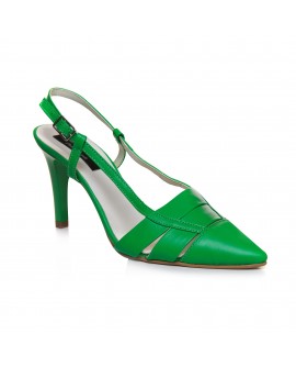 Pantofi Piele Verde Decupat Spate C97 - orice culoare