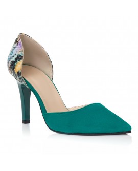 Pantofi Stiletto Piele Turcoaz Lolita C35 - orice culoare