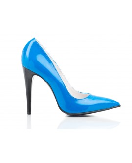 Pantofi Stiletto piele lacuita PP1 albastru - orice culoare