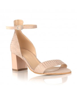 Sandale Piele Bej/Auriu Confort Lady C15 - orice culoare